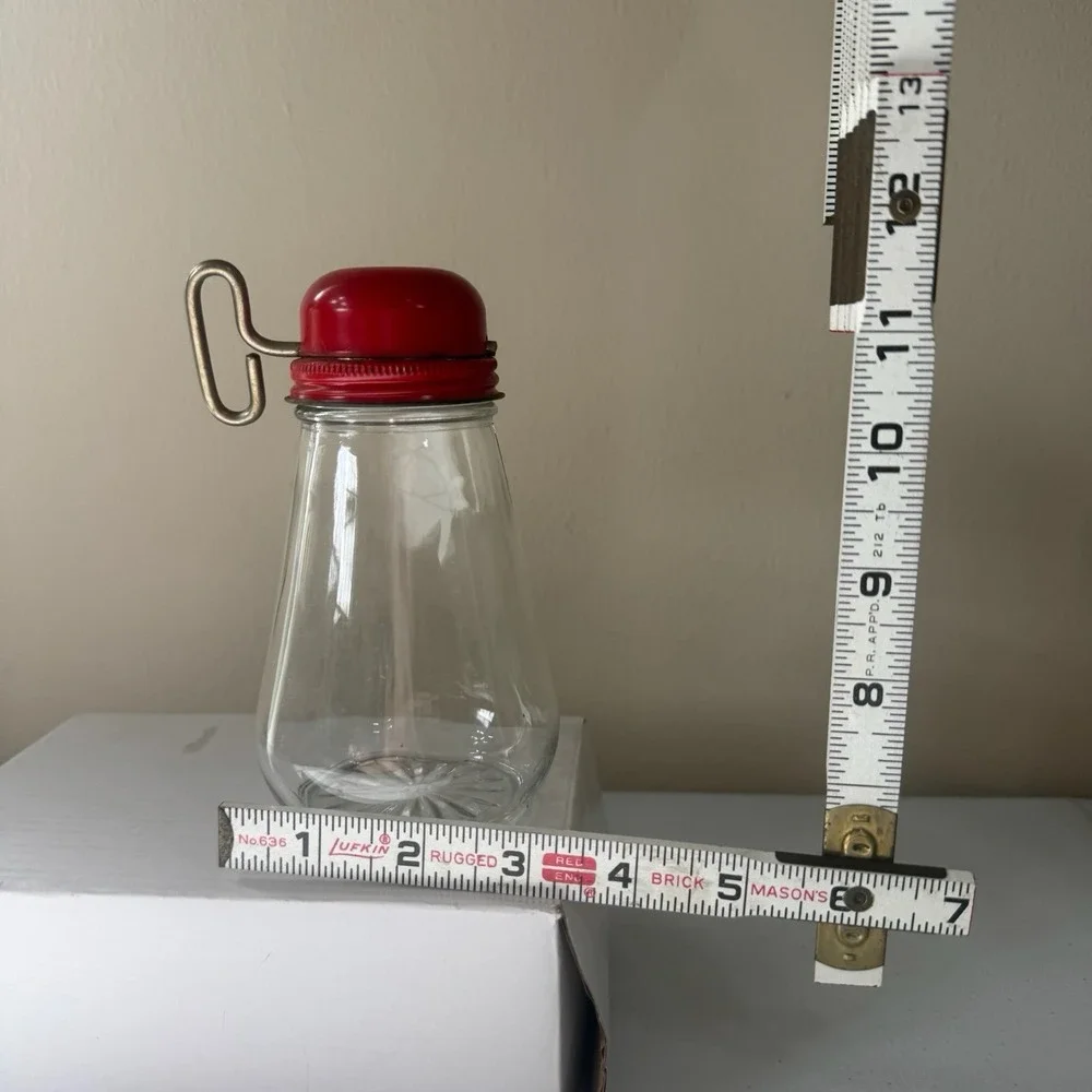 Vintage Federal Tool Corp Chicago Nut Cheese Chopper Grinder Glass Jar Turn Key